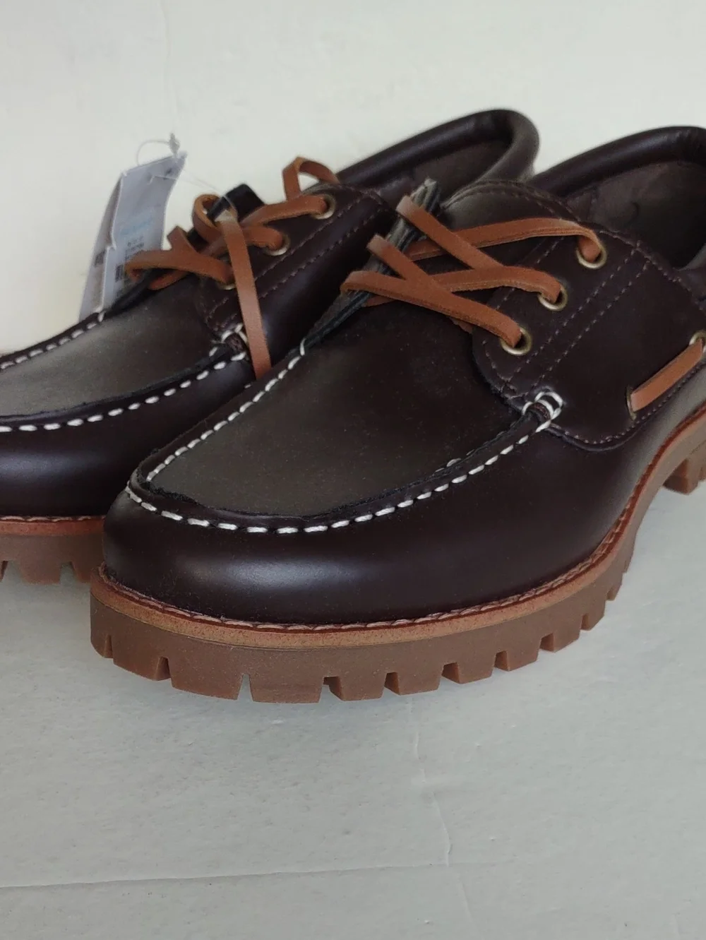 BRAND NEW Primark Men's BROWN Leather(SYNTHETIC )Boat Shoes